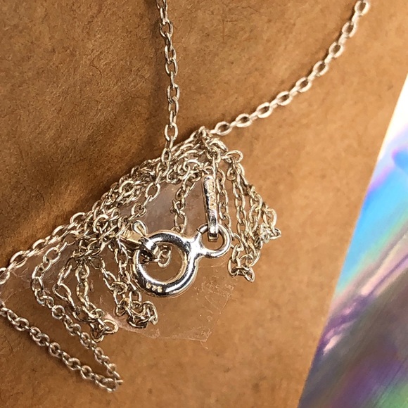 Sterling Silver Clear CZ Floating Gem Infinity Necklace EUC - Picture 9 of 10